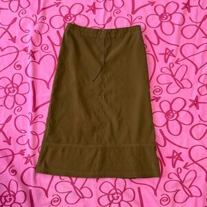 y2k brown midi skirt